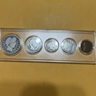 1912 Barber Silver Year Set 50c-25c-10c-Liberty 5c & Lincoln 1c