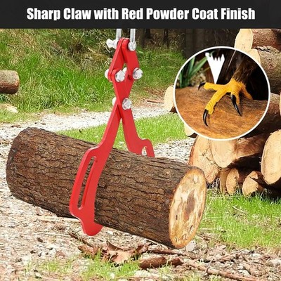 18 Inch 2-Claw Heavy Duty Log Timber Lifting Tong Steel Log Felling Grabber