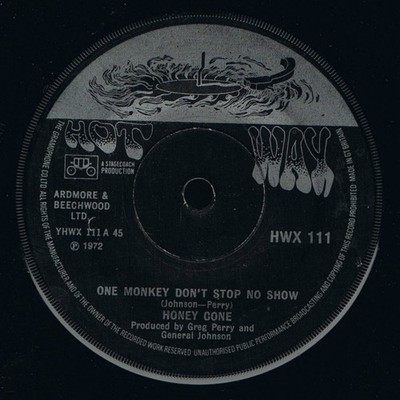 Honey Cone - One Monkey Don't Stop No Show (7'', Sol) (Near Mint (NM or M-)) - 33
