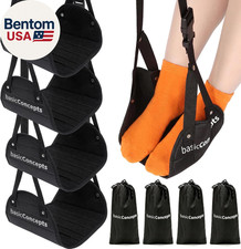 Airplane Footrest 4 Pack , Perfect Foot Hammock for Airplane Travel or Office -