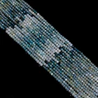 Natural Grandidierite Gemstone Round Micro Faceted Beads 2.5-3 mm Strand 12.5"
