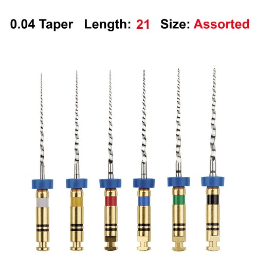 6 Pcs Dental Endo V Blue Engine Use Root Canal Rotary Files Taper 04/06 #15-40 - Afbeelding 10 van 13