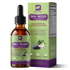 Sea Moss Drops with Bladderwrack  Burdock Root   2 fl oz, High Absorption