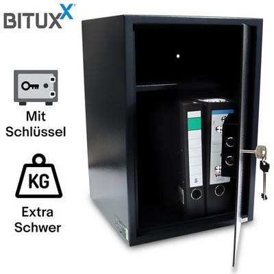 Sicherheitstresor Möbeltresor Aktentresor Tresor Safe 35x36x52cm Schwarz BITUXX