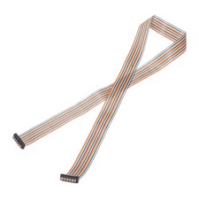 IDC Ribbon Cable 2.54mm Pitch 30 Pin Dual Female Black Connector 4 Ft 1 Pcs