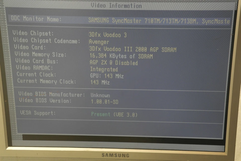 3dfx Voodoo3 2000 AGP 16MB Graphics VGA video STB Card 210-0364-003 WORKING - Image 2 of 4