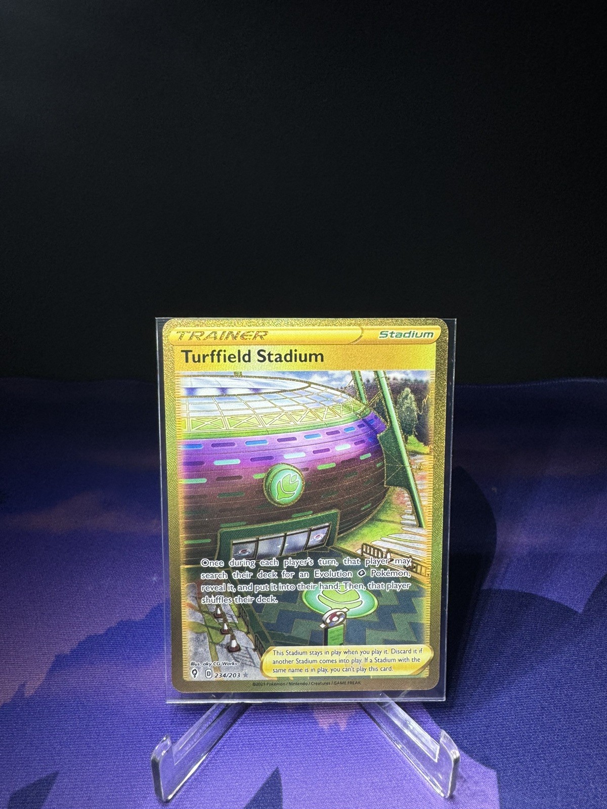 Turffield Stadium (Secret) Rare - SWSH07: Evolving Skies 234/203 Pokémon