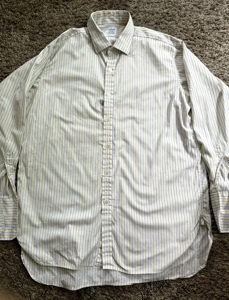 Lord's Burlington Arcade De Colección Camisa de vestir London para hombre 17,5 puños franceses a rayas Foto 4 de 4