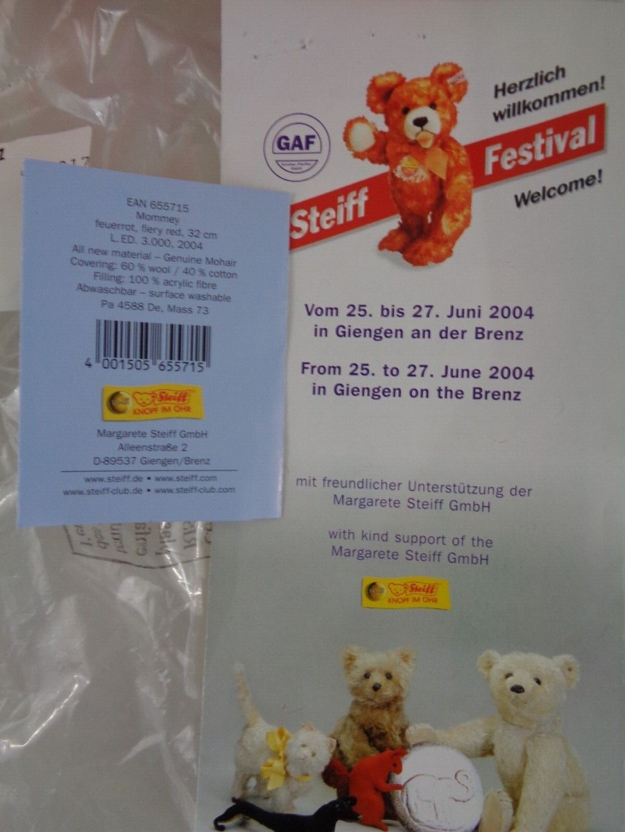 Steiff Teddy Mommey 655715 8. Steiff Festival Giengen 2004