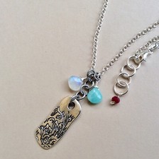 NEW Multi stone Sundance Charm Artisan jewelry Silver Handmade Necklace