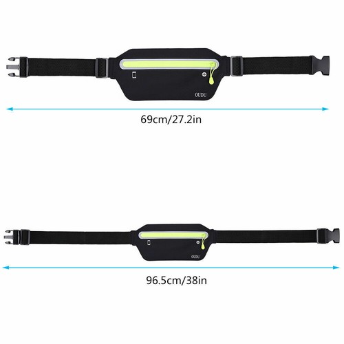 2 Pack Waterproof Fanny Pack Waist Belt Bag Pouch Zip Bum Bag For Sports Running - Picture 17 of 43