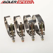 4PCS 3.5" inch 92-100mm Turbo Pipe Hose Coupler T-bolt Clamps Stainless Steel US