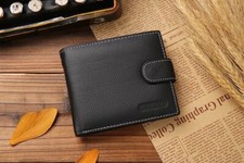 Leather Men Wallets Cow Leather Solid Sample Style Zipper Purse Man Card Horders