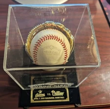 Enron Field Inaugural Opening Day April 7th 2000 Game Ball Presentation Display