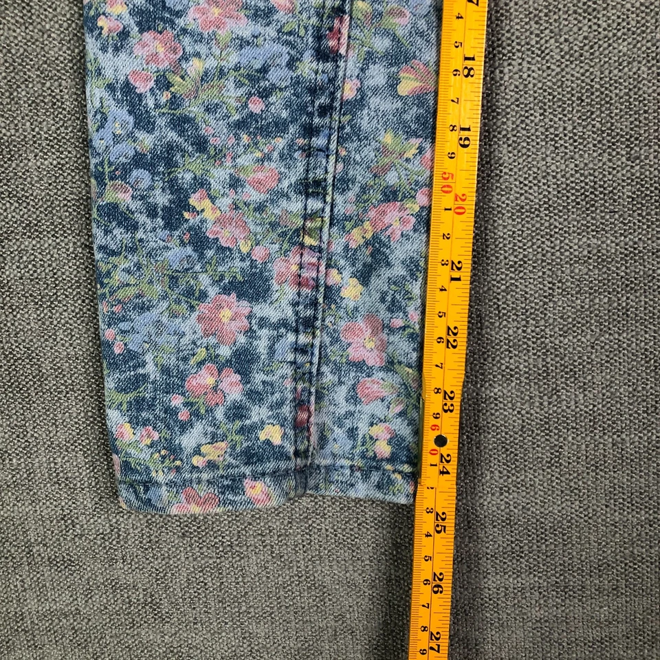 Ralph Lauren Denim Jeans Girls 8 24 Multicolor Floral Bowery Skinny Low Rise - Image 4 of 4