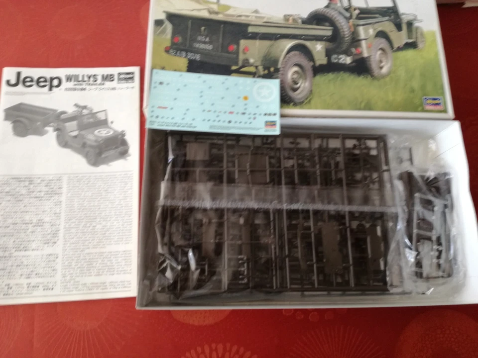 Hasegawa 20221 1/24 Willys MB Jeep w/Trailer - KIT 1/24 - Immagine 4 di 4