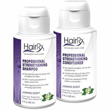 HairRx Professional Strengthening Shampoo & Conditioner Travel Set, Light Lather
