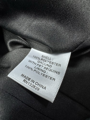 Nuevo en caja Mini Vestido Gavin Verde azulado Negro Lentejuelas Escote Profundo Manga Larga Revolve XXS - Imagen 10 de 11