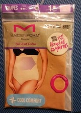 Maidenform Women's Size XL BEIGE High Waist Brief Flexees Feel Good Fashion NEW
