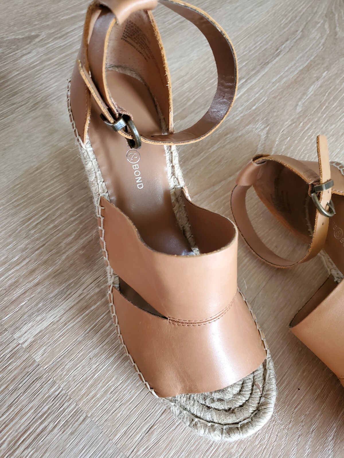 Treasure Bond Brown Leather Sannibel Platform Wedge Sandal Size 8M