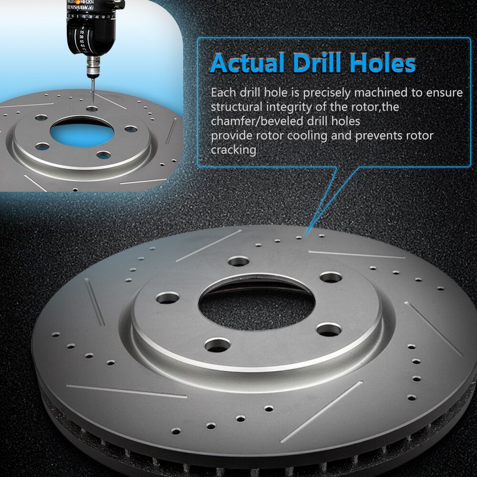 Front And Rear Brake Ceramic Pads & Rotors Kit For Honda Odyssey 2005