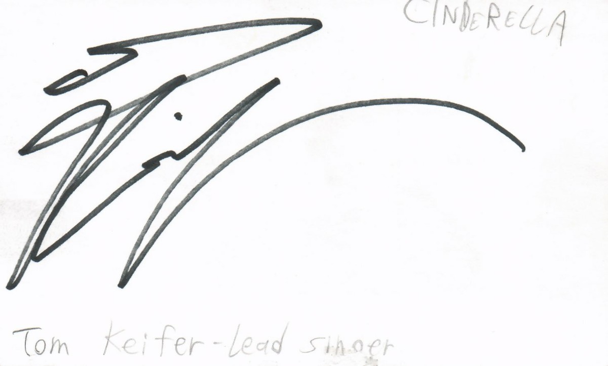 Tom Keifer Lead Singer Cinderella Rock Band Music Signed Tom Keifer Lead Singer Cinderella Rock Band Music Signed