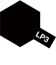 LP-3 Flat Black 10 ML Lacquer Paint 10 ML Tamiya TAM82103