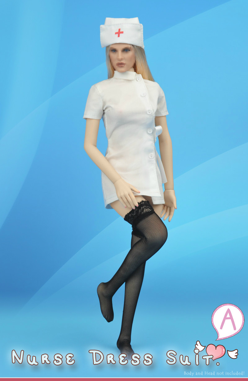 1/6 Sexy Nurse Uniform Dress Set A For Phicen Hot Toys Female Body U.S.A. SELLER eBay