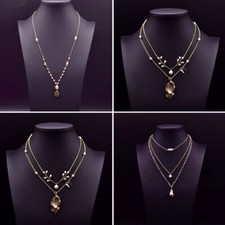 Women Charm Multilayer Necklace Baroque Pearl Sweater Chain Jewelry Gift