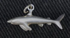 Shark Sterling Silver Bracelet Charm NOS