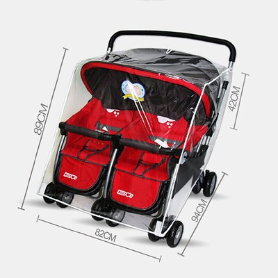 Stroller Rain Cover Universal Rain Cover for Side by Side Baby