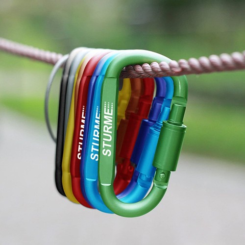 Carabiner Clip Aluminum D-Ring Locking Durable Strong and Light Large Carabin... - Picture 8 of 8
