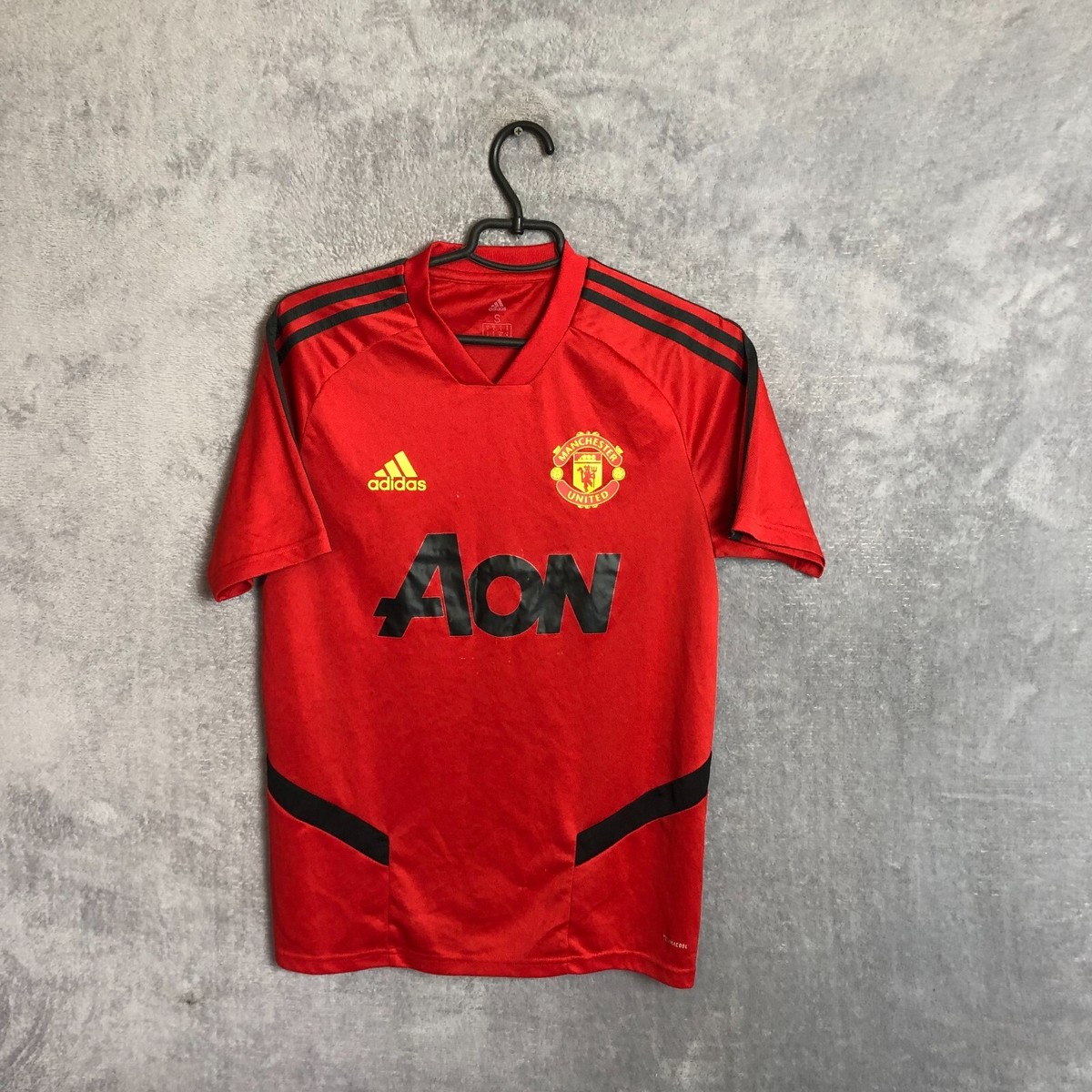 Manchester United Training Jersey Football Shirt Red Black Adidas