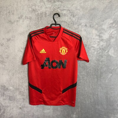 Manchester United Training Jersey Football Shirt Red Black Adidas