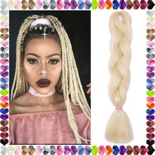 60cm Jumbo Flechten Haarverlängerung Bunte Zopfe Haarteile Box Braids Extensions