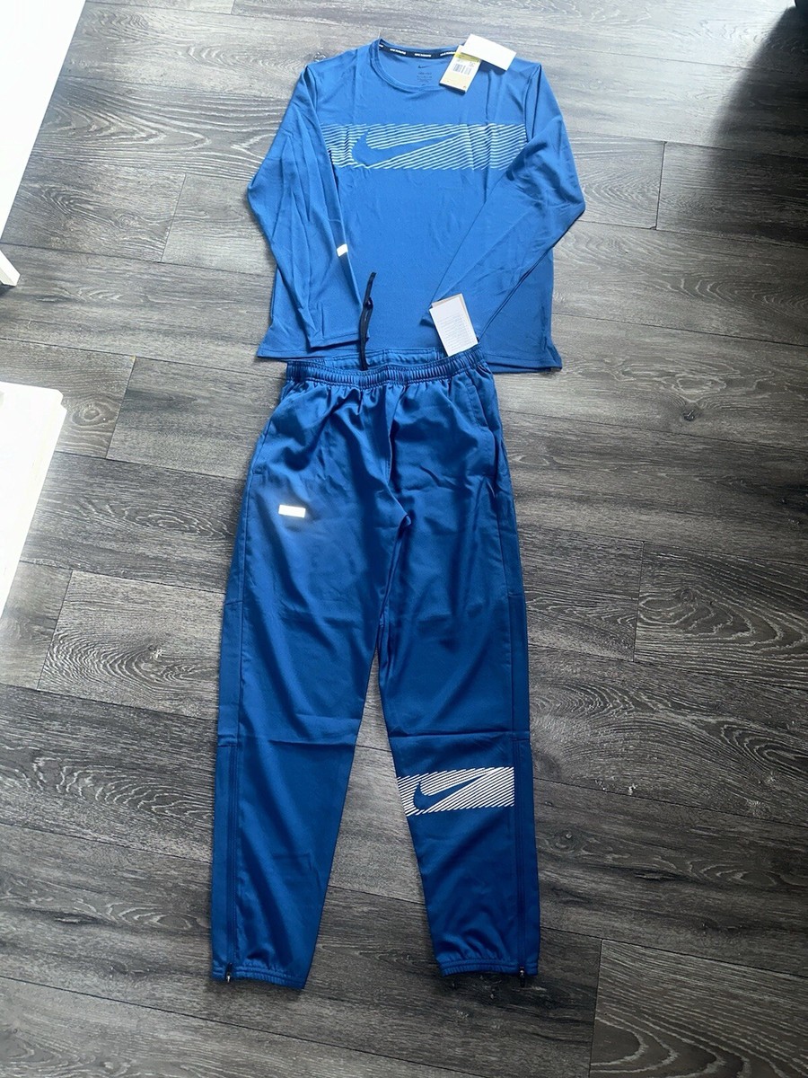 Double Swoosh Survet Nike Swoosh Bleu Men's Nike Miler Flash Long