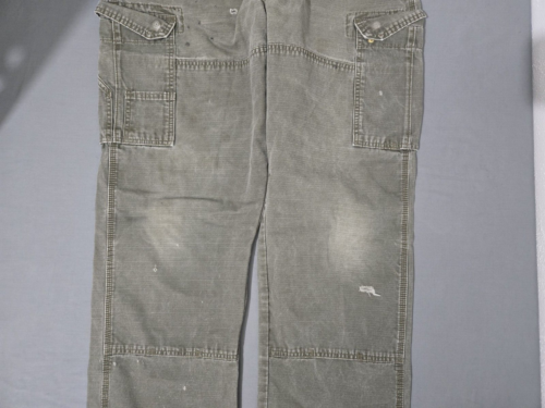 Pantalones de mezclilla para hombre Wrangler Riggs 36x34 doble rodilla desgastados rotos - Imagen 3 de 11