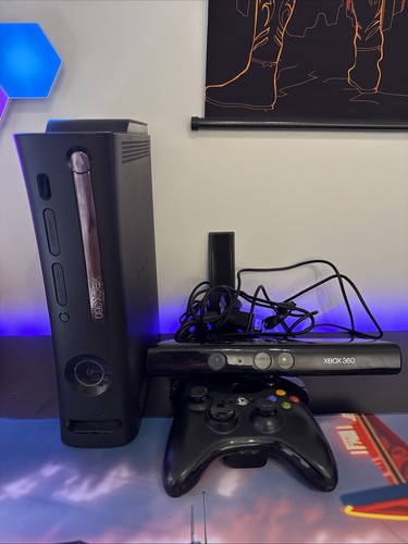 Microsoft Xbox 360 120GB Console Bundle OEM Wireless Controller, Kinect, WORKS!