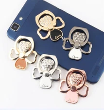 LIlidreamstore Universal 360 Rotating Cell Phone Ring Stand Holder- Love Flowers