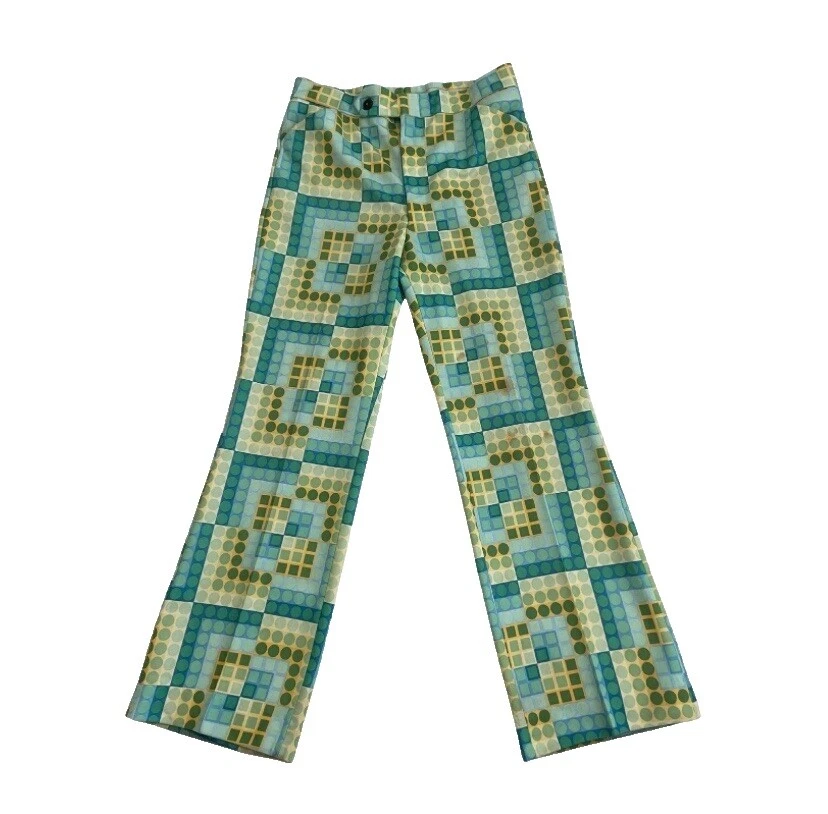 Multi-Color Casual 1960s Vintage Pants for Men