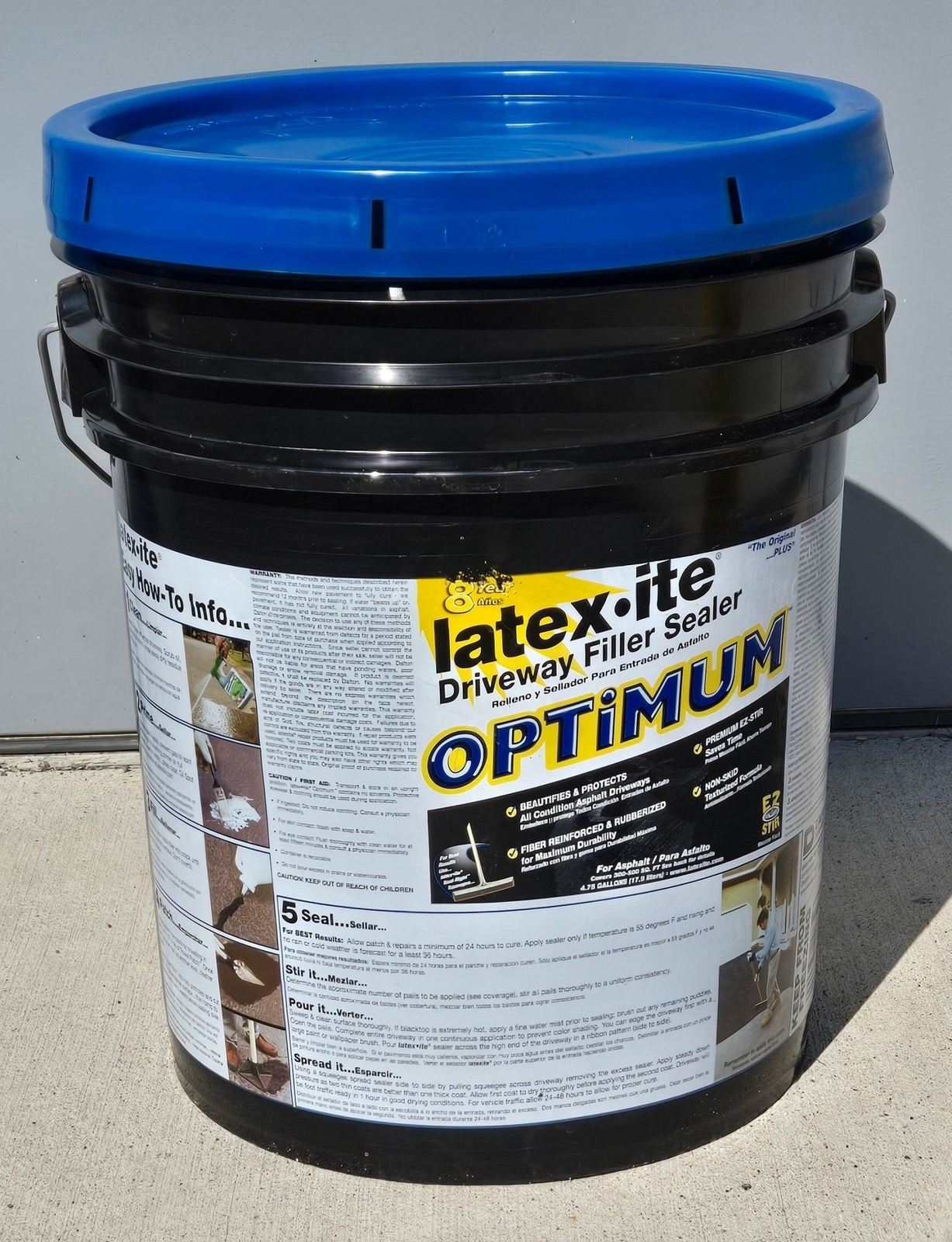 LATEXITE 4.75 Gal Optimum Driveway Filler Sealant 10852 Asphalt