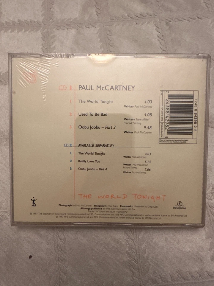 Paul McCartney – The World Tonight - CD Single 1997 PROMO RARE CD NEW SEALED Foto 2 de 2
