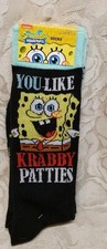 SpongeBob SquarePants Men's 2 Pack Novelty Socks Shoe Size 6-12/ New