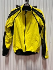 Gore Bike Wear Windstopper Soft Shell Men's Large Hi-Vis Yellow Cycling Jacket