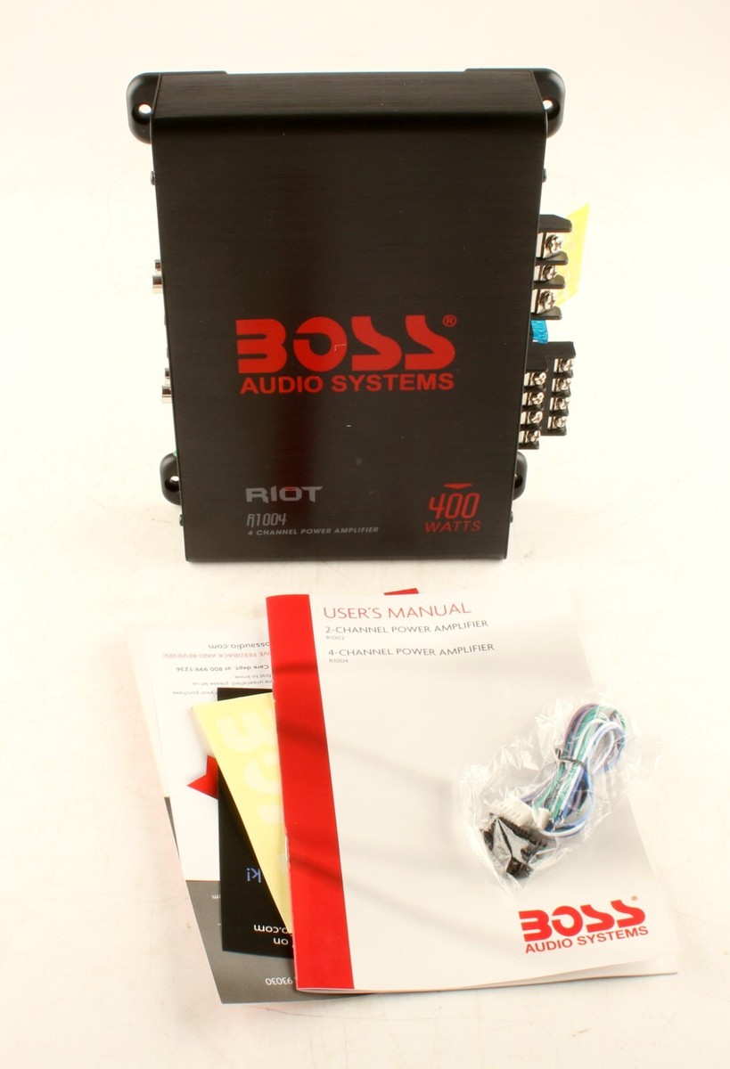 Car Audio Amplifier Boss Audio Riot R1004 400W 4-Channel Car Amplifier ...
