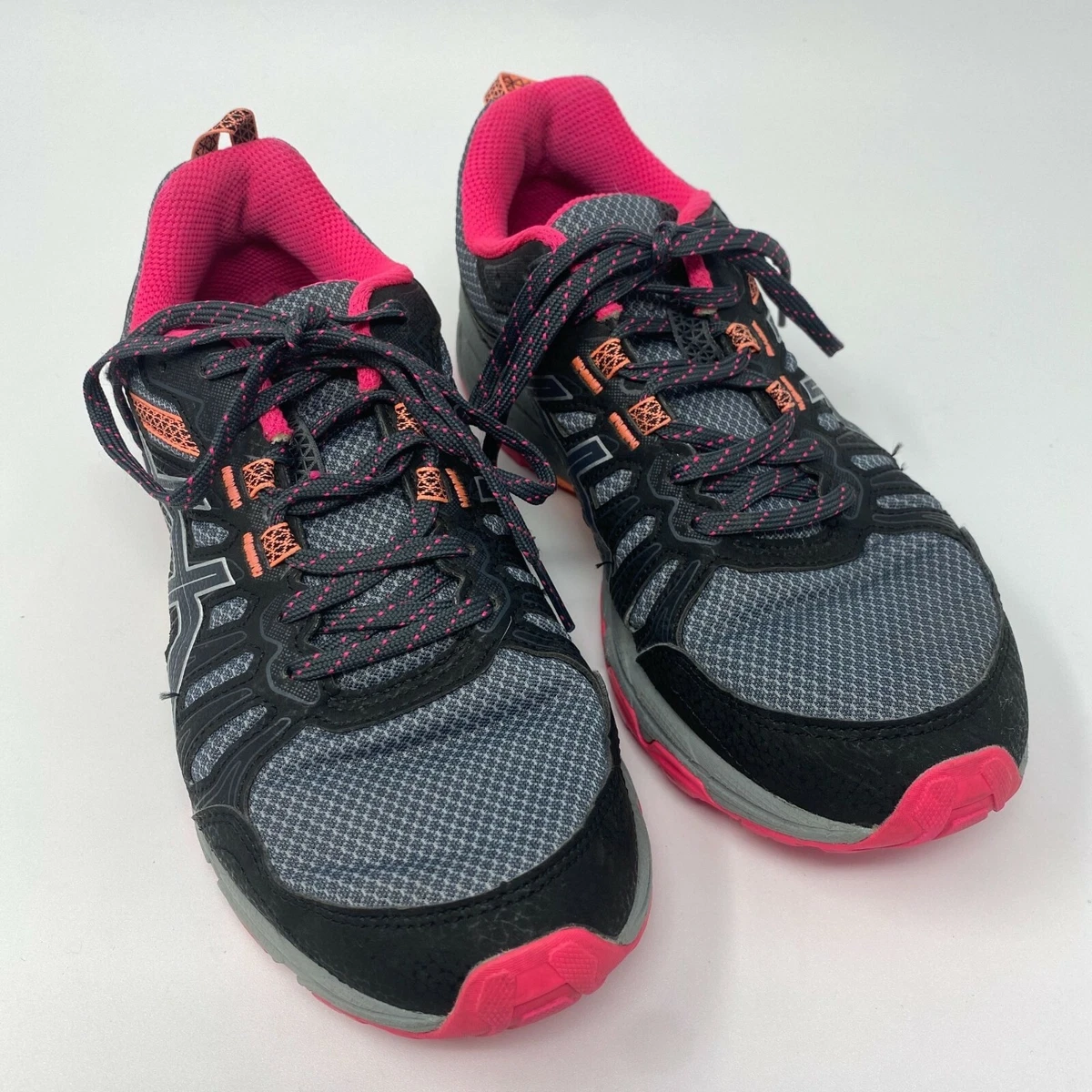Asics Gel Adventure 7 Women s Running Shoes Pink Grey Orange Size