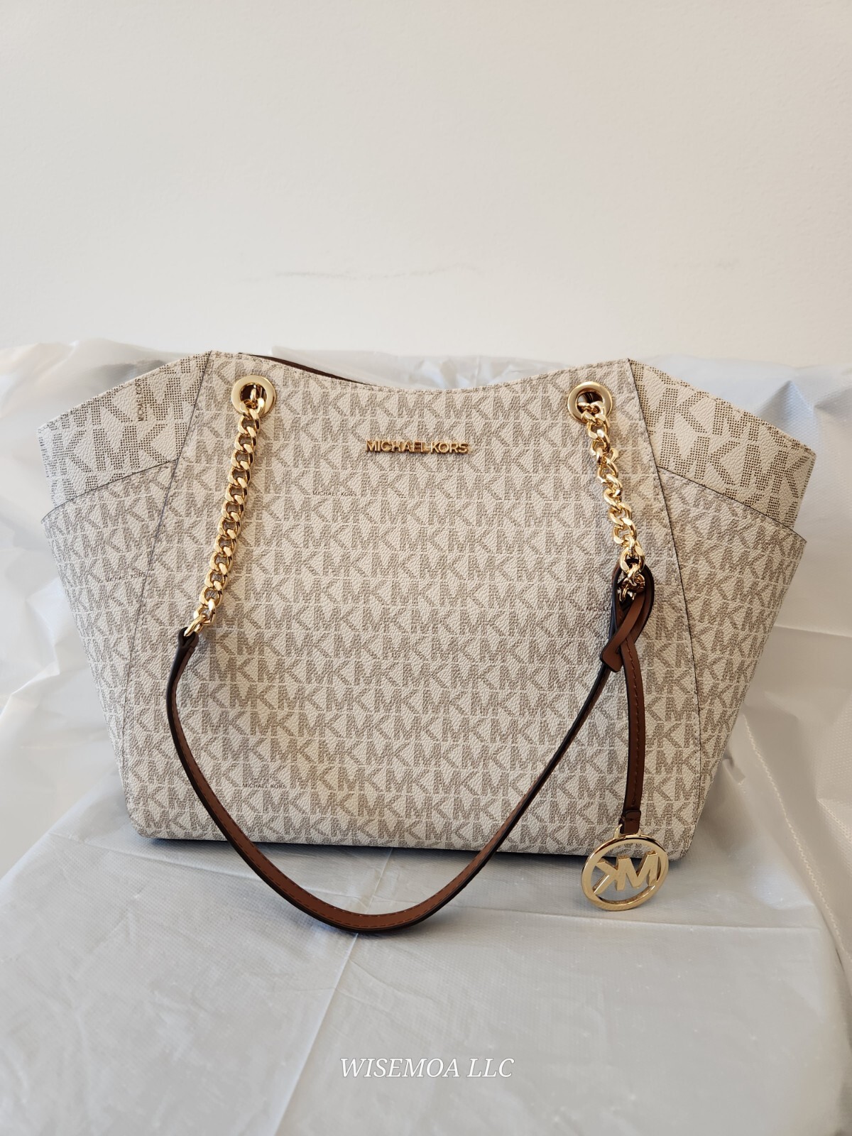 Michael Kors Jet Set Travel Large Chain Shoulder Tote for sale  