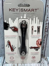 KEY SMART EXPANDABLE 8 COMPACT AUTO STORAGE METAL BLACK UNIVERSAL SLIM