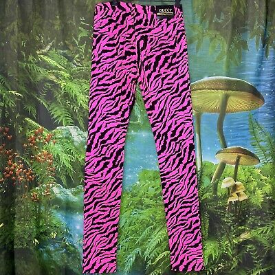 GUCCI Skinny Jeans Pink & Black Tiger Size 34 x 37 Stretch GUCCI Skinny Jeans Pink & Black Tiger Size 34 x 37 Stretch