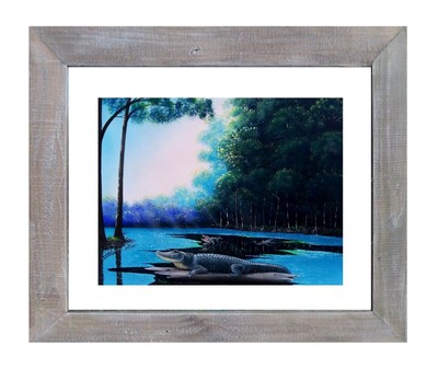 Alligators S/N limited edition signed print frame sold by artist
